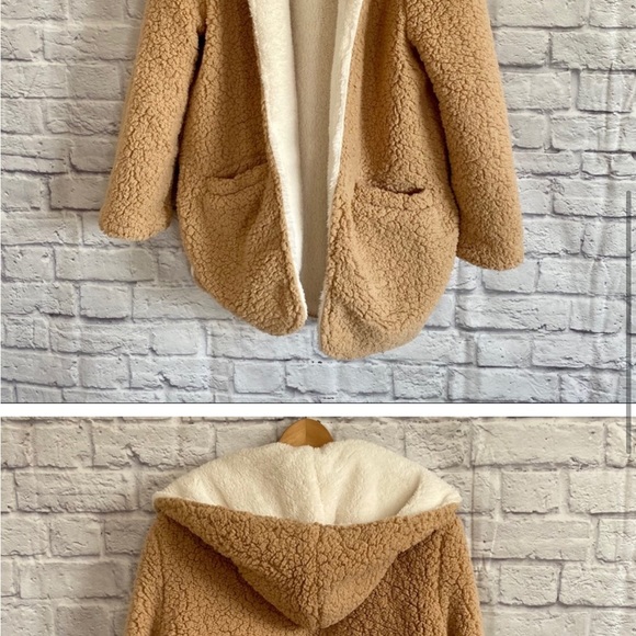 Me Jane Cosy Open Front Teddy Jacket / Coat - Picture 5 of 9